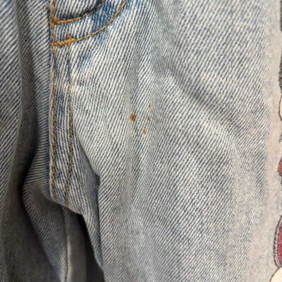 VTG Disney Mickey Mouse Light Blue DenimJean Shorts M - Picture 6 of 7